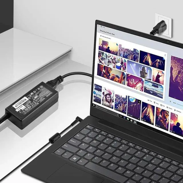 Alt view image 2 of 7 - Charger Compatible with HP Laptop Computer 65W 45W Smart Blue Tip Power Adapter