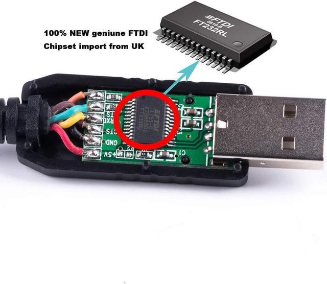 Alt view image 3 of 7 - FTDI TTL-232R-3V3 USB to TTL UART Adapter Converter Serial Cable,3.3V,6 Way, USB to TTL UART Debug Cable
