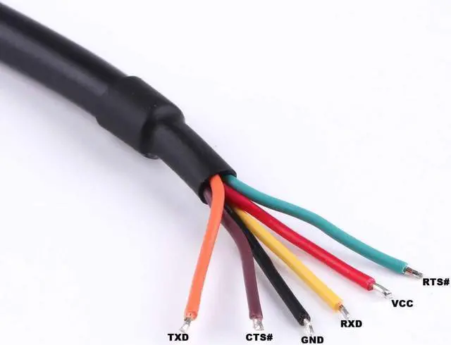 Alt view image 4 of 7 - FTDI TTL-232R-3V3-WE USB to TTL UART Converter Adapter Serial Cable,3.3V,6 Way, Wire End