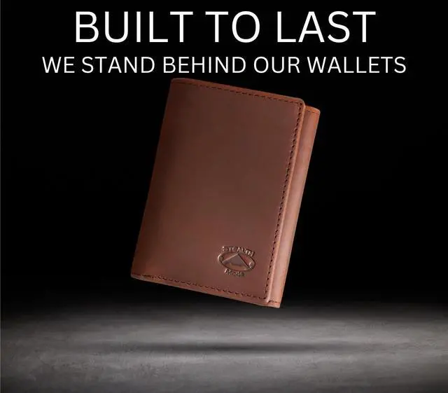Alt view image 4 of 6 - Stealth Mode Trifold Wallet - RFID Blocking Wallet with Flip ID Holder - Leather Case for Money, Credit Cards - Mens Organizer, Divided Billfold, Identity Protection - Men's Gifts