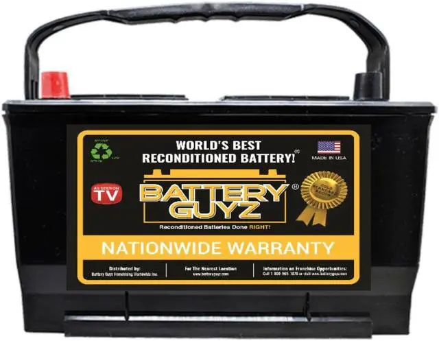 Main image of BATTERY GUYZ RECONDITIONED PLATINUM LEAD ACID AUTOMOTIVE BATTERY, GROUP SIZE 65, 12 VOLT, 850 CCA, REFURBISHED