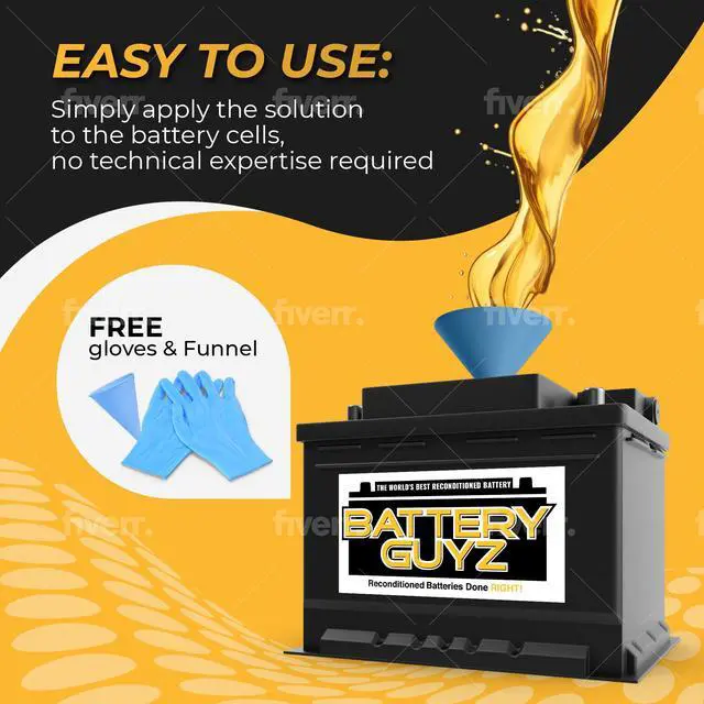 Alt view image 2 of 7 - Desulfator to Extend and Rejuvenate  Battery Life - Golf Cart Batteries - Battery Acid Refill - Battery Restorer - 48v/12v/8v/6v Battery and All Batteries - 1 Gallon US (3.78 L), As Seen On TV