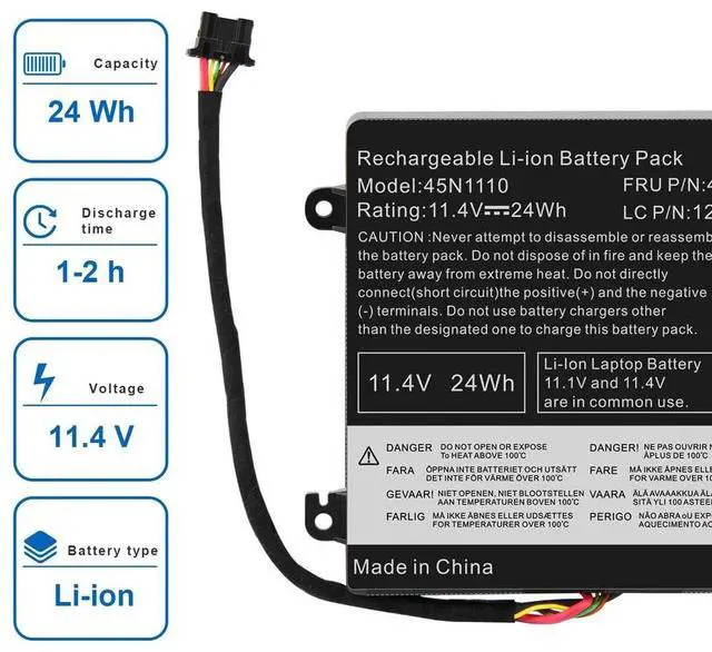 Alt view image 2 of 3 - battery For Lenovo ThinkPad T440 T450 T450S T460 X240 X250 X260 45N1773