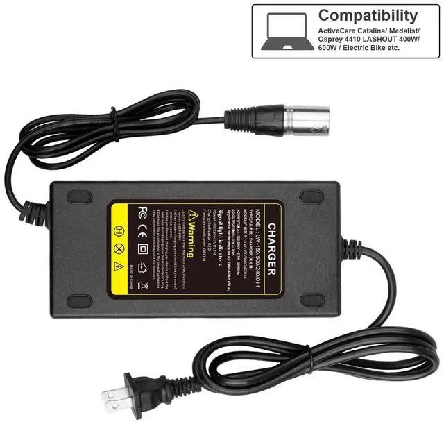 Alt view image 2 of 3 - 24V 5A Battery Charger XLR for Wheelchairs,Pride Mobility,Jazzy Power Chair