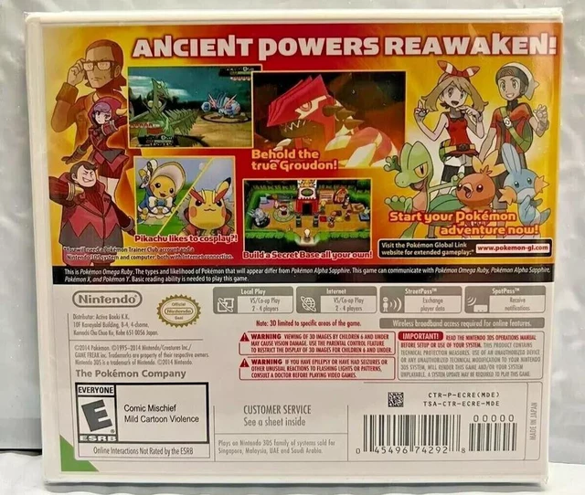 Alt view image 3 of 3 - Pokemon Omega Ruby 3DS Brand New Game Special (Multiplayer, 2014 RPG)