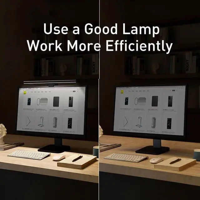 Alt view image 4 of 7 - Computer Light Desk Lamp Screen Light Laptop USB Lamp Hanging Light Table Lamp Monitor Light For Study Reading Light