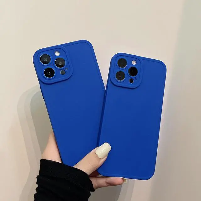 Alt view image 3 of 7 - Simple Blue TPU Case for iPhone 14Pro Max