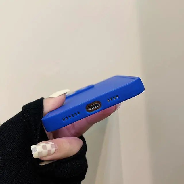 Alt view image 6 of 7 - Simple Blue TPU Case for iPhone 14Pro Max