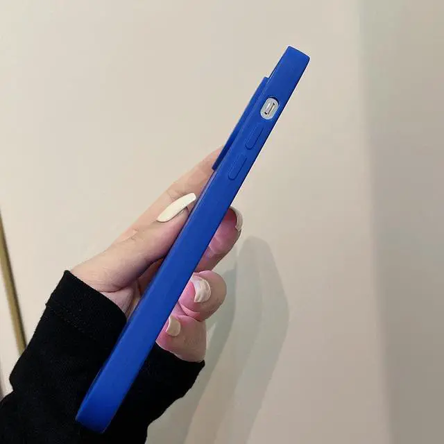 Alt view image 6 of 7 - Simple blue TPU case for iPhone 13 Pro
