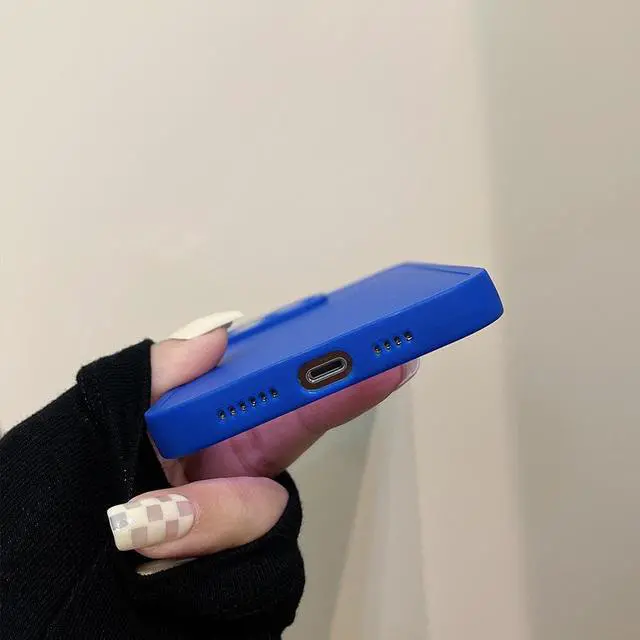 Alt view image 7 of 7 - Simple blue TPU case for iPhone 13 Pro