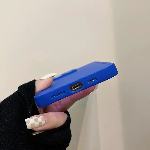 Alt view image 6 of 7 - Simple blue TPU case for iPhone 13 Pro Max