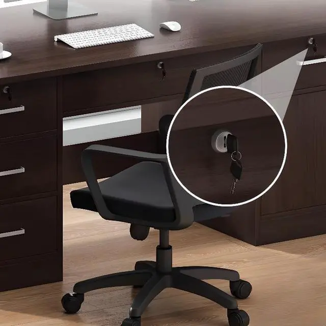 Alt view image 3 of 5 - Baycheer Computer Desk with 4 Drawers 40 Inch Home Office Desk Writing Desk Work Desk PC Table Study Desk with 3-Tier Drawers Storage, Modern Style for Small Spaces, Bedroom, Gaming