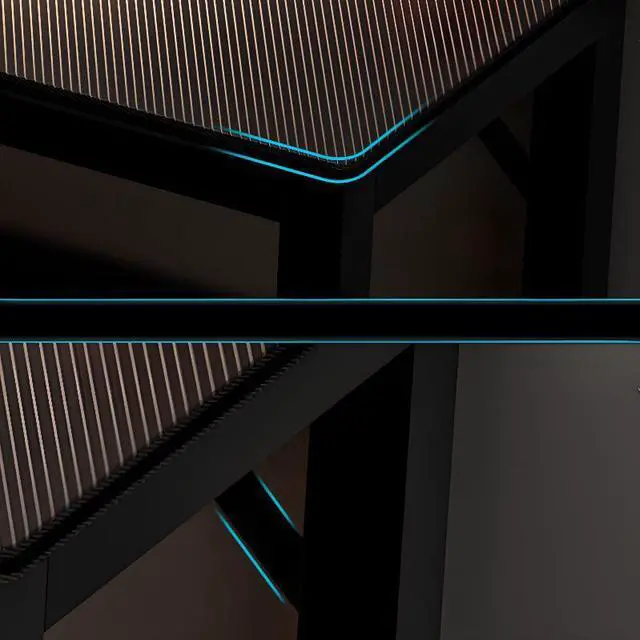 Alt view image 5 of 5 - Baycheer 47 Inch L-Shaped Gaming Desk Corner Computer Desk Home Office Desk PC Laptop Table Multipurpose Workstation Writing Table with Carbon Fiber Surface Ergonomic Gamer Table