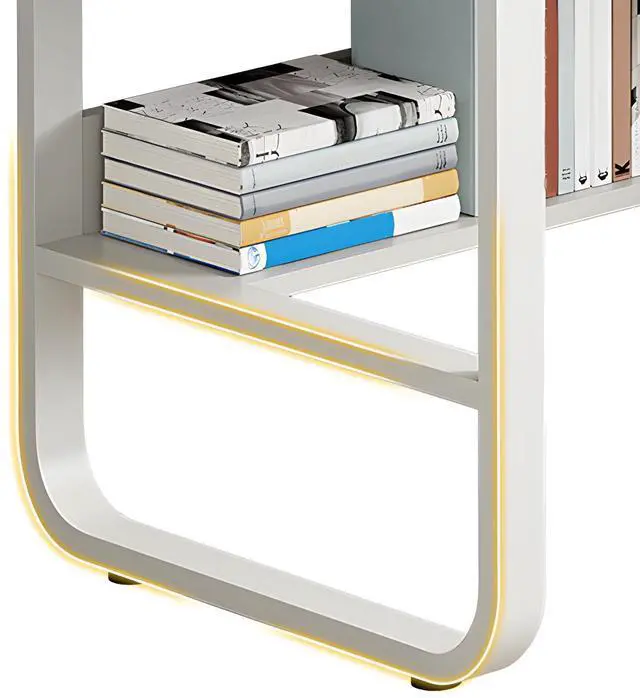 Alt view image 3 of 4 - Baycheer Computer Gaming Desk with 3 Drawers and 3-Tier Storage Shelves  Modern Writing Desk with Bookshelf, Student Desk for Bedroom, Simple Work Desk for Home Office