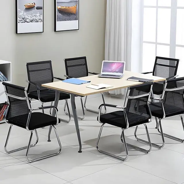 Alt view image 4 of 4 - Baycheer Home Office Chair Ergonomic Desk Chair Mid Back Mesh Computer Chair with Lumbar Support Armrest Fixed Chair Task Executive Chair for Women Men Adult, Black