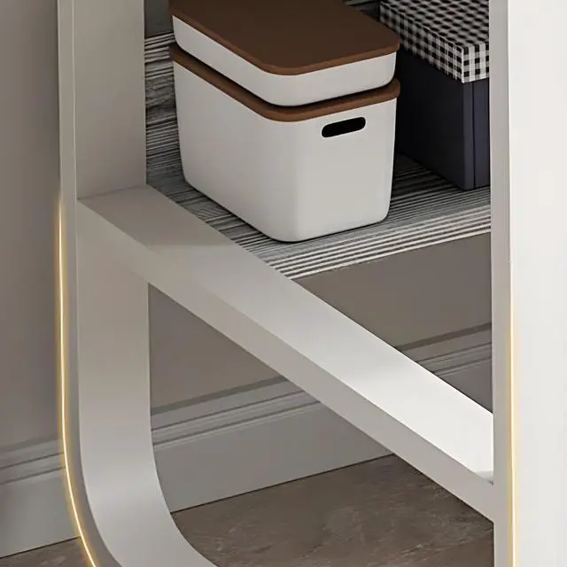Alt view image 3 of 3 - Baycheer 39 Inch Modern Desk with Drawers for Bedroom Home Office Desks with 3 Storage Drawer Study Writing Gaming Table Computer Desk Wood