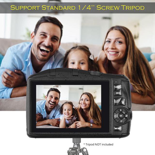 Alt view image 3 of 7 - Digital Camera 48MP 4K Full HD Camcorder Vlogging Camera for YouTube 3.0 Inch Screen Compact Camera for Beginners Teens Photography with Rechargeable Battery