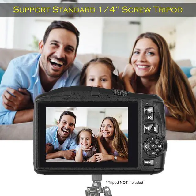 Alt view image 5 of 7 - Digital Camera 4K 48MP Vlogging Camera for YouTube, 3.0 Inch Screen, Compact Camera for Beginners Photography with Rechargeable Battery, Webcam Function, Slow Motion, Time-lapse