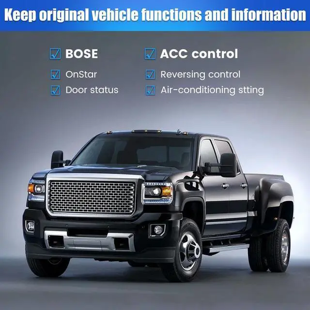 Alt view image 2 of 7 - Car Radio Stereo Android 12 for Chevrolet Chevy Silverado Tahoe GMC Sierra Yukon 8 inch Touch Screen 2G+32G Head Unit with Carplay/Android Auto SWC GPS WiFi Bluetooth FM RDS AM DSP