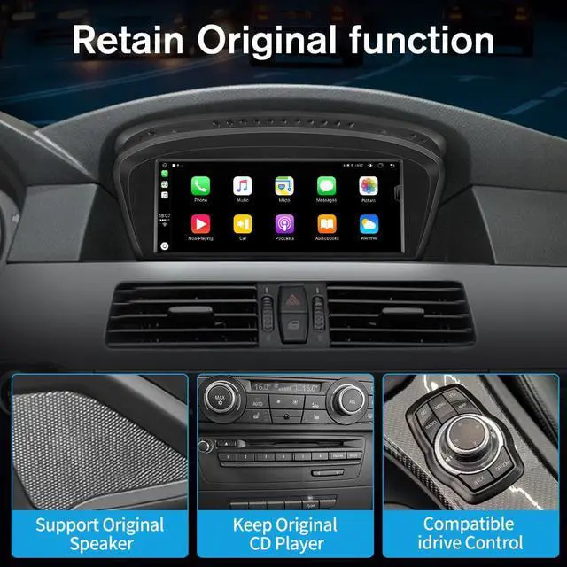 Alt view image 5 of 7 - Car Radio Stereo Android for BMW 3 5 Series E60 E90 E93 8.8inch Screen Upgrade with Carplay Andriod Auto 2009-2012 CIC System
