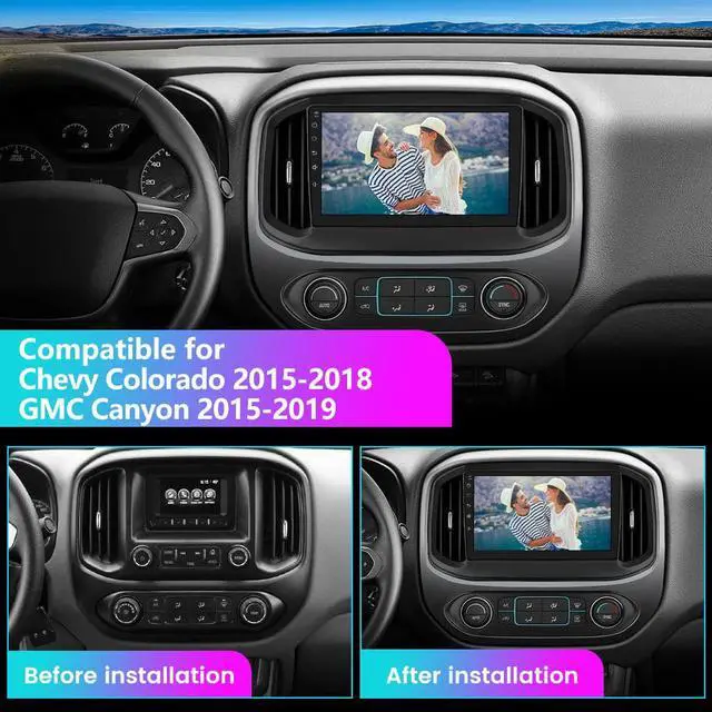 Alt view image 2 of 6 - Andriod Car Radio Stereo for Chevy Colorado GMC Canyon 2015 2016 2017 2018 2019 Wireless Carplay Android Auto 9 inch Touch Screen with WiFi GPS Navigation DSP Bluetooth