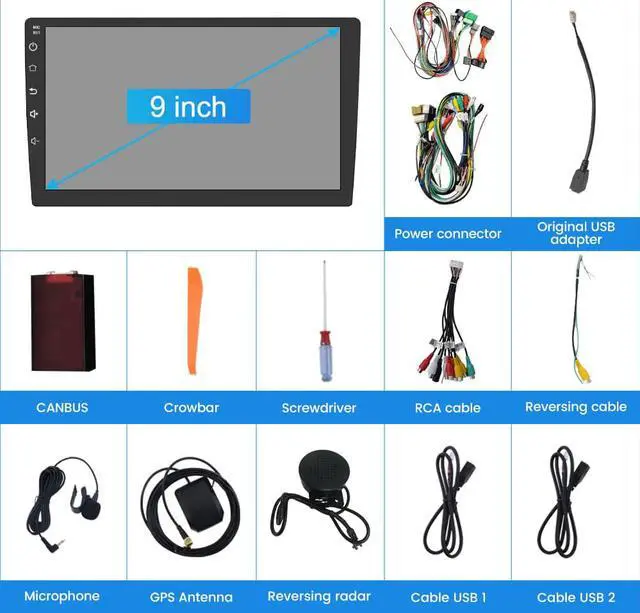 Alt view image 6 of 6 - Andriod Car Radio Stereo for Chevy Colorado GMC Canyon 2015 2016 2017 2018 2019 Wireless Carplay Android Auto 9 inch Touch Screen with WiFi GPS Navigation DSP Bluetooth