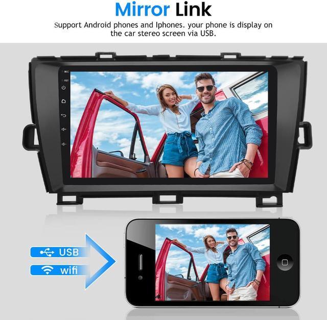 Alt view image 5 of 7 - Car Radio Stereo for Toyota Prius 2010 2011 2012 2013 2014 2015 9 Inch Touch Screen Head Unit Built in Carplay Andriod Auto Bluetooth Navigation Video Player