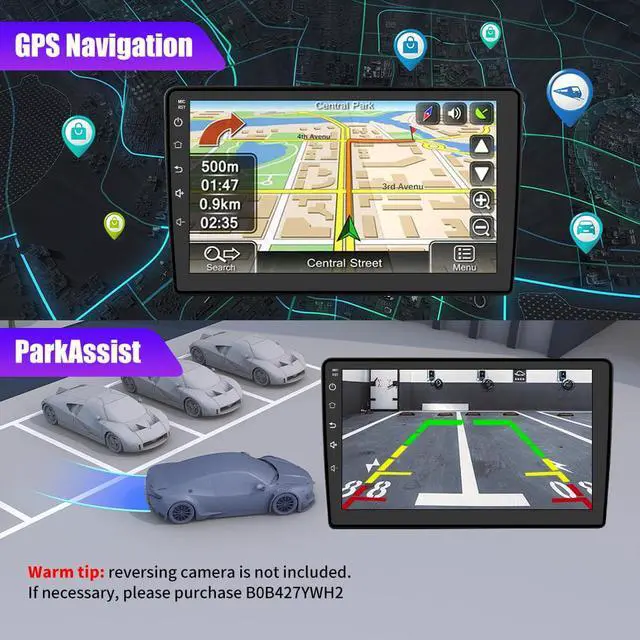 Alt view image 5 of 6 - Car Radio Stereo Andriod 12 for Jeep Wrangler JK Compass Grand Cherokee Dodge Ram 1500 with Built in Apple Carplay Andriod Auto