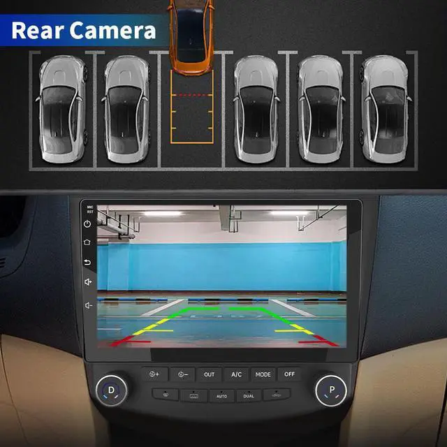 Alt view image 5 of 7 - Car Radio Stereo 10 inch Touch Screen Head Unit for Honda Accord 7th 2003 2004 2005 2006 2007 with Apple CarPlay Andriod Auto