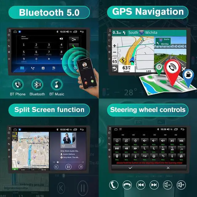 Alt view image 5 of 7 - Android Car Stereo for Nissan Teana Altima 2008 2009 2010 2011 2012, Manual A/C Android Touch Screen Radio Wireless Carplay Car Radio Android Auto Bluetooth WiFi GPS Navigation
