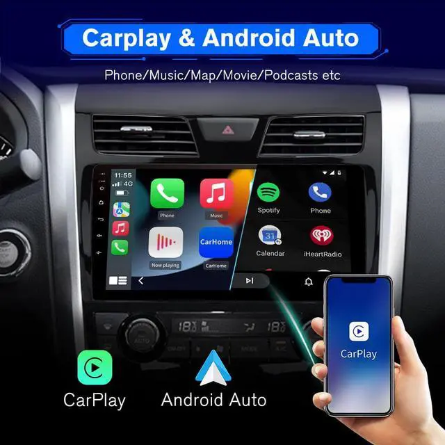 Alt view image 3 of 7 - Android Car Stereo Radio for Nissan Teana Altima 2013-2018 with Wireless Carplay Android Auto