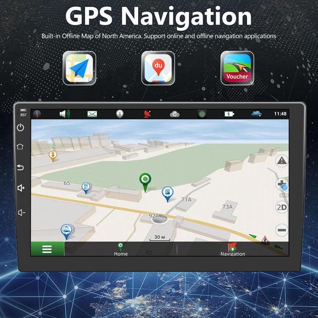 Alt view image 6 of 7 - Car Stereo Radio for Nissan Sentra 2013 2014 2015 2016 2017, Android 12 Carplay Android Auto Radio Navigation Support WiFi Bluetooth Steering Wheel Control FM Mirror Link, 2G+32G