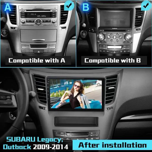 Alt view image 2 of 7 - Android 12 Car Stereo Radio for Subaru Outback Legacy 2009-2014, 10" Touchscreen Wireless Carplay Android Auto Media Radio WiFi Bluetooth GPS Navigation FM/RDS, 2G +32G