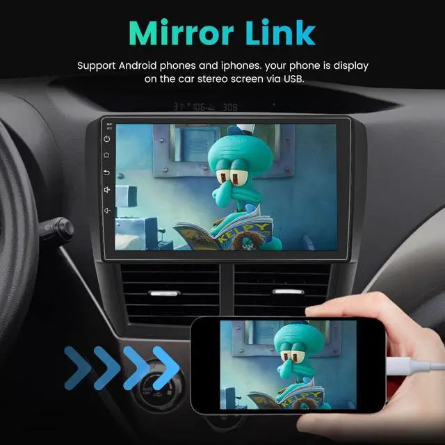 Alt view image 5 of 7 - Car Stereo for Subaru Forester Impreza WRX 2008 2009 2010 2011 2012, 2 + 32G Android Bluetooth Radio Touchscreen Support CarPlay Android Auto Bluetooth Navigation