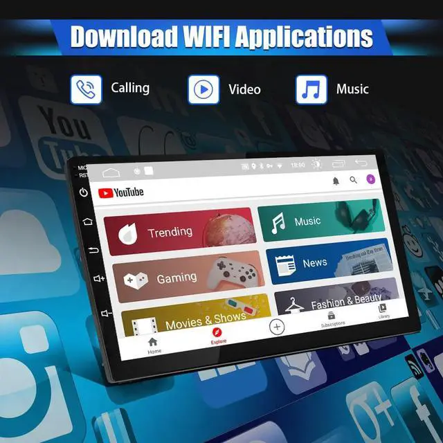 Alt view image 4 of 7 - Android 12.0 Car Radio Stereo for Chevy Silverado GMC Sierra 2014-2018 10 Inch Touch Screen Support Carplay Andriod Auto