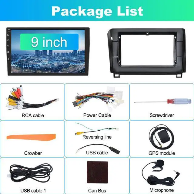 Alt view image 7 of 7 - Car Stereo Android 12 for Toyota Tundra 2007-2013 Sequoia 2008-2018, Touch Screen Car Radio Wireless Carplay GPS Navigation WiFi Bluetooth Mirror Link Steering Wheel Control