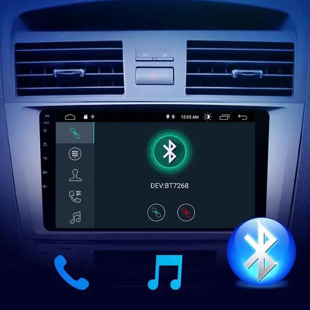 Alt view image 5 of 7 - Car Radio Stereo Andriod 12.0 Compatible for Toyota Camry 2007 2008 2009 2010 2011, 9 inch Touch Screen 2GB+32GB Head Unit with Wireless CarPlay and Wired Android auto Bluetooth WiFi SWC GPS