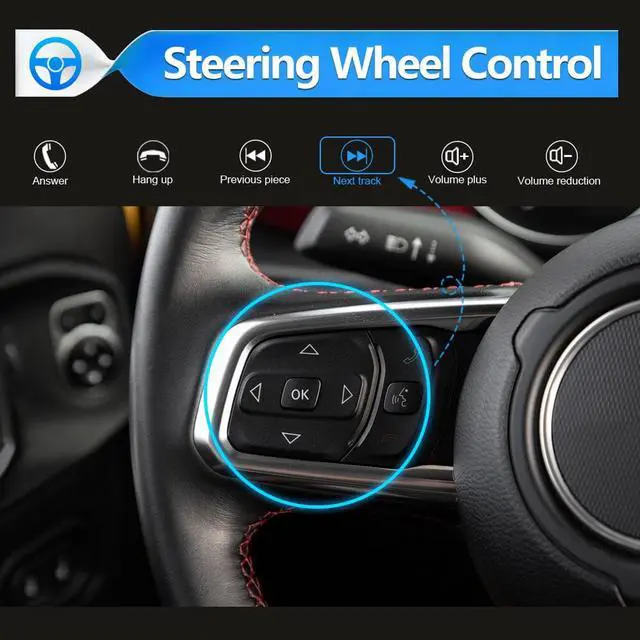 Alt view image 6 of 7 - Car Radio Stereo for Jeep Wrangler JL Gladiator 2018-2021 with GPS Navigation Apple CarPlay Andriod Auto