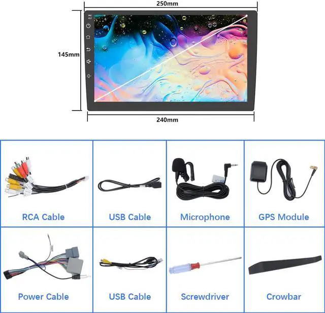 Alt view image 7 of 7 - Car Radio Stereo for Honda Civic 2006-2011 Andriod 12 with Bluetooth GPS Navigation Wireless Apple CarPlay Andriod Auto