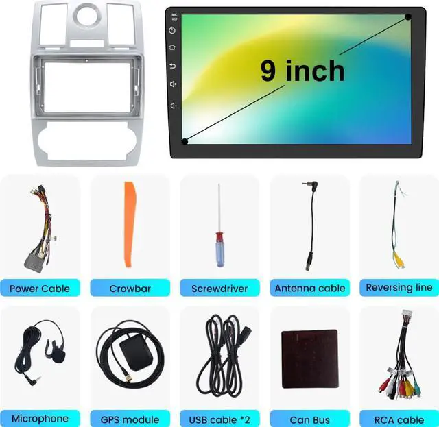 Alt view image 7 of 7 - Car Radio Stereo Andriod 12 for Chrysler 300C 2004-2011 with Apple CarPlay Andriod Auto