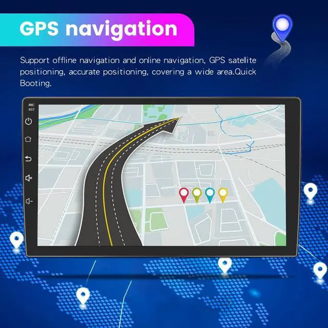 Alt view image 3 of 6 - Android 12 [2GB+32GB] Car Radio Compatible for Ford Escape 2013-2016 9 Inch Touch Screen with GPS/FM/WiFi/USB, Support SWC, Wireless Carplay/Wired Android Auto