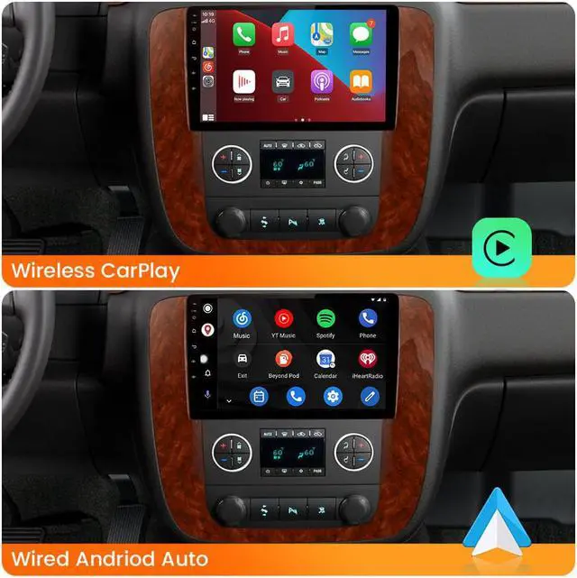 Alt view image 3 of 7 - Car Radio Stereo for GMC Yukon Chevrolet Chevy Silverado Tahoe Suburban 2007-2012 with Built in Apple CarPlay Andriod Auto