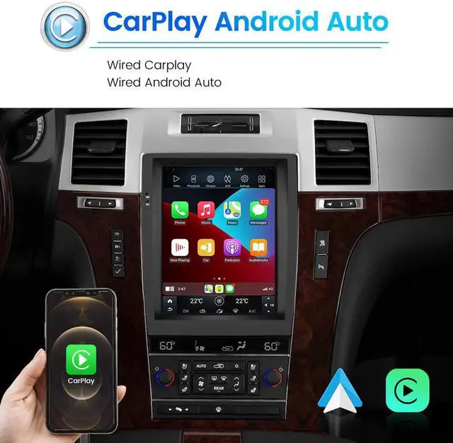 Alt view image 5 of 7 - Car Radio Replacement for GEN IV Cadillac Escalade 2007 2008 2009 2010 2012 2013 2014, Android 12 T-Style 9.7 Inch Car Multimedia Player Head Unit Navigation Bluetooth WiFi 4GB RAM 64GB ROM