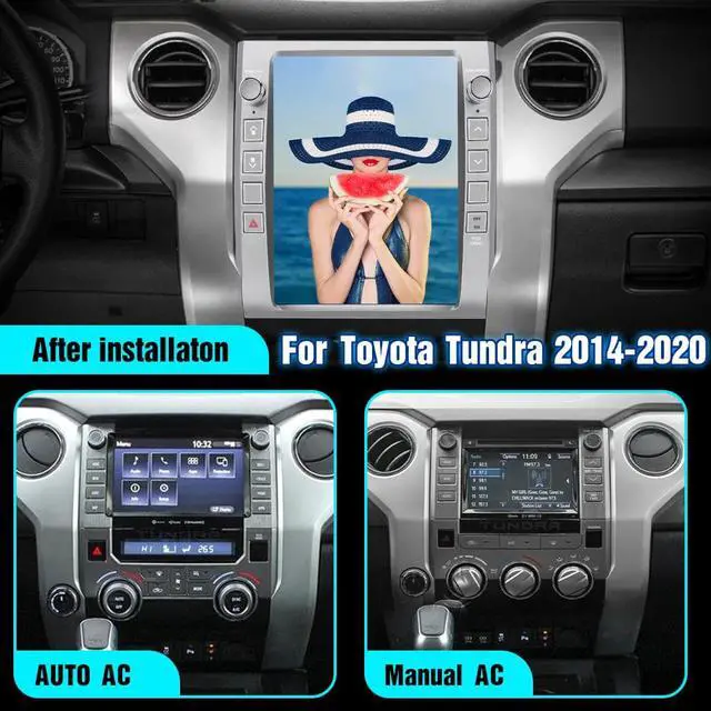 Alt view image 2 of 7 - Car Stereo Android 10 for Toyota Tundra 2014-2020, 4+64GB 12 Inch Touch Screen Head Unit CarPlay Android Auto Media Player Support Bluetooth WiFi GPS Navigation