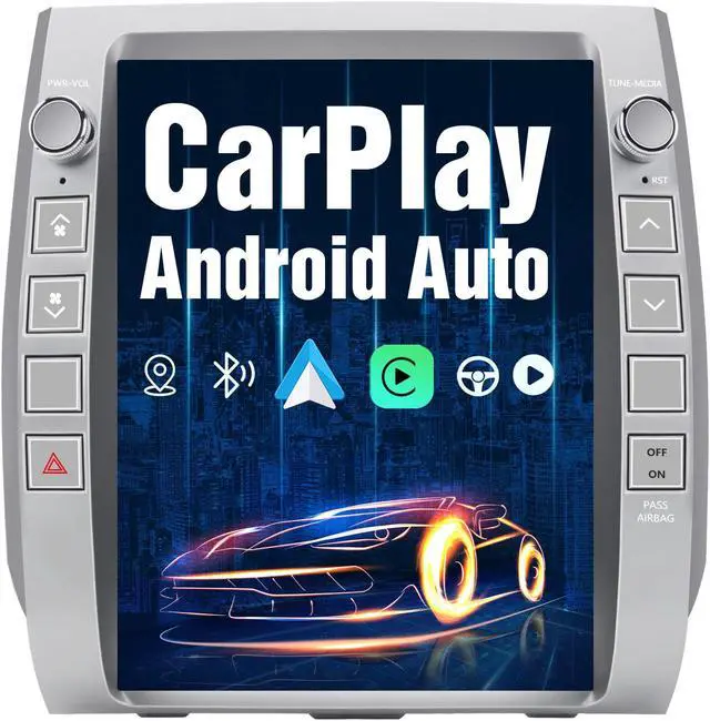 Main image of Car Stereo Android 10 for Toyota Tundra 2014-2020, 4+64GB 12 Inch Touch Screen Head Unit CarPlay Android Auto Media Player Support Bluetooth WiFi GPS Navigation