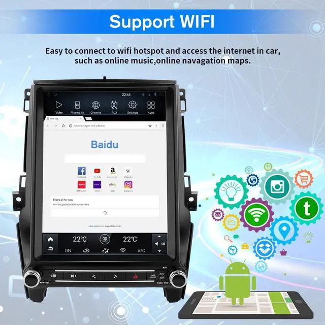 Alt view image 3 of 7 - Car Radio Stereo for Ford Ranger 2019-2022 Built in Carplay/Android Auto Head Unit 4G RAM 64G ROM,12.1 Inch Touch Screen 1024 * 768 Resolution with SWC WiFi GPS Navigation DSP Bluetooth Plug and Play