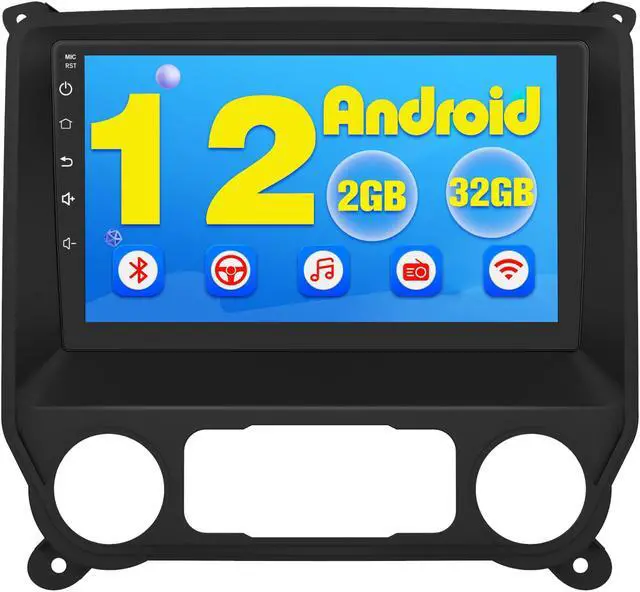 Main image of Android 12.0 Car Radio Stereo for Chevy Silverado GMC Sierra 2014-2018 10 Inch Touch Screen Support Carplay Andriod Auto