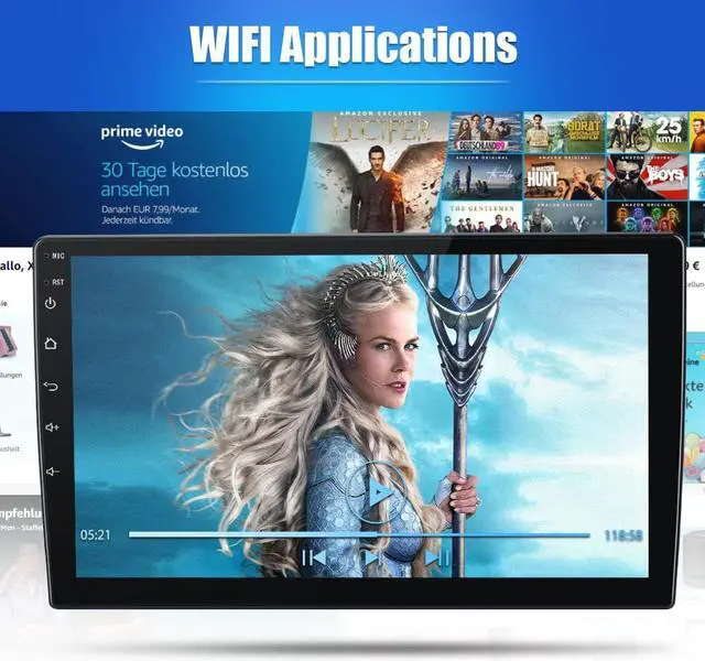 Alt view image 3 of 7 - Car Radio Stereo Andriod 11 for Toyota 4runner 2010-2019 Head Unit 4G RAM 64G ROM with Wireless Apple CarPlay Andriod Auto