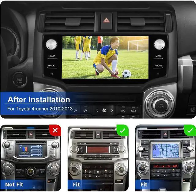 Alt view image 2 of 7 - Car Radio Stereo for Toyota 4runner 2010-2019 4G RAM 64G ROM with Wireless Apple CarPlay Andriod Auto