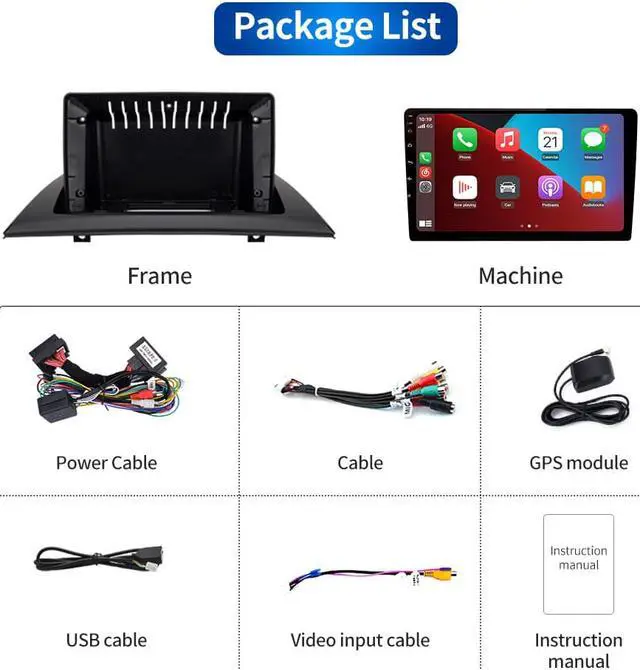 Alt view image 7 of 7 - Android Car Stereo for BMW X3 E83 2004 2005 2006 2007 2008 2009 2010 2011 2012 Upgrade Touch Screen Radio with Wireless Carplay Android Auto, Support Bluetooth WiFi GPS Navigation